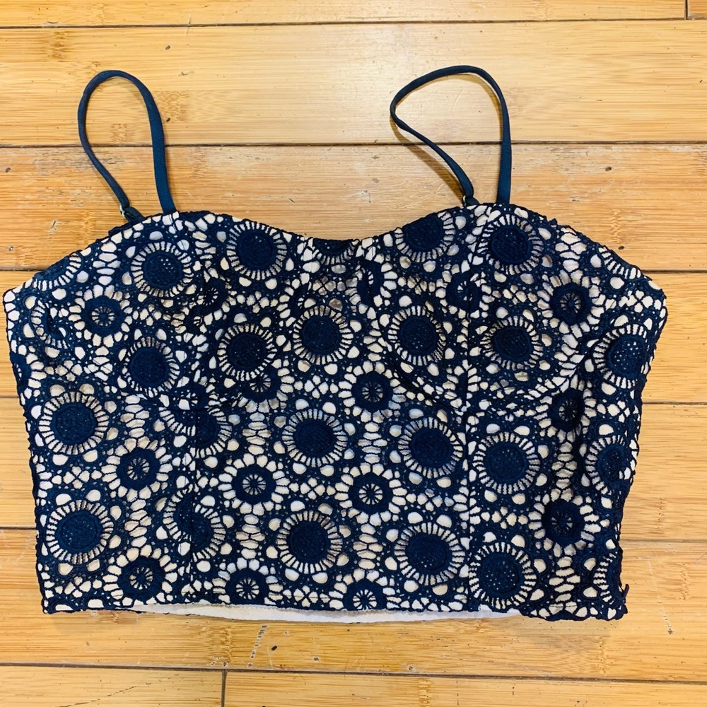 Strapless Crochet Crop